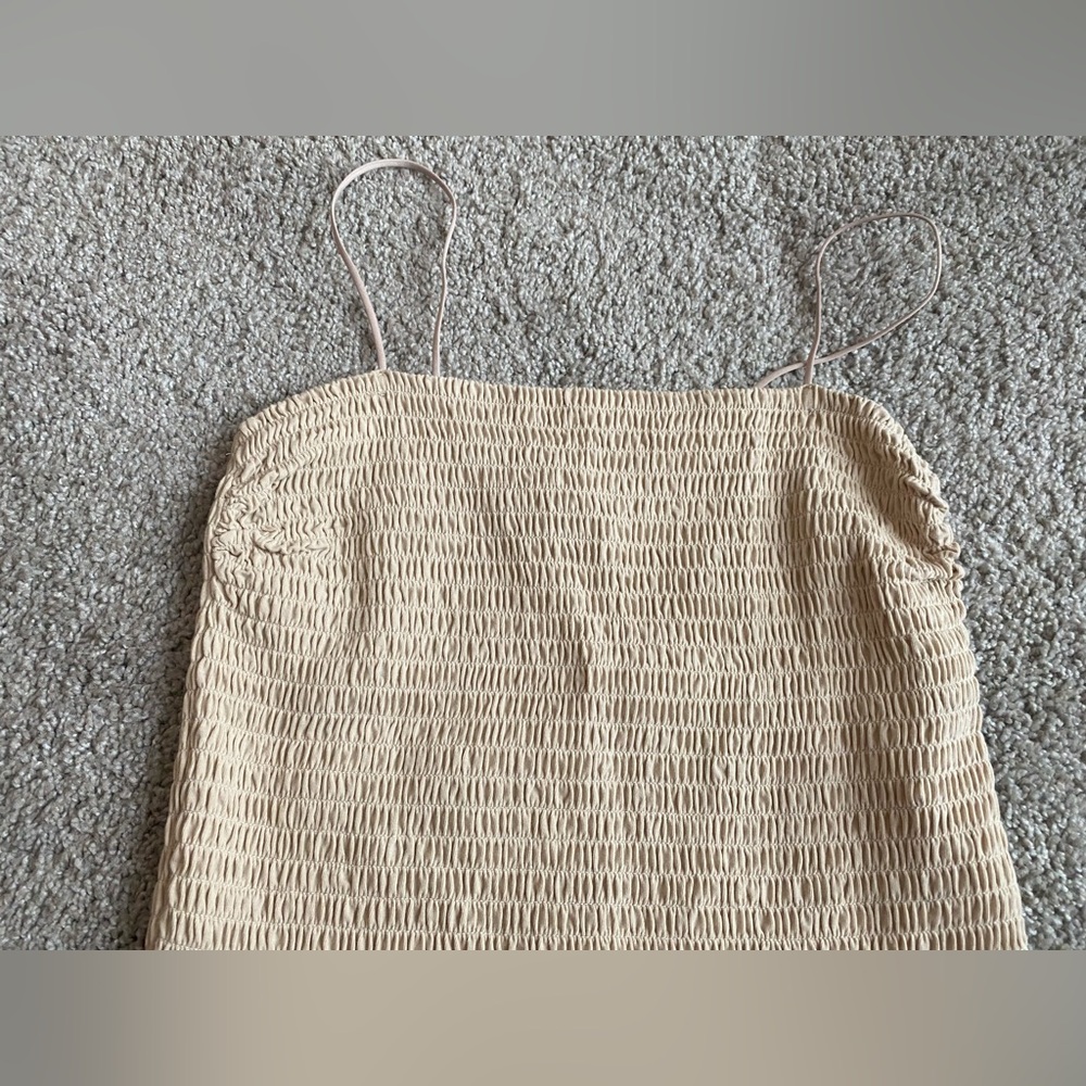 Abercrombie & Fitch Tan Cropped Camisole Top